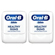 Oral-B Glide Healthy Gums Unflavored Dental Floss, Value 2 Pack (50m Each)