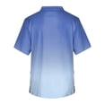 thumbnail image 5 of Domuza Scrubs for Men Top Tie-Dye Gradient Short Sleeve V Neck Carer Uniform Loose Fit Soft Comfy Medical Workwear with 3 Pockets Light Blue 5XL, 5 of 5