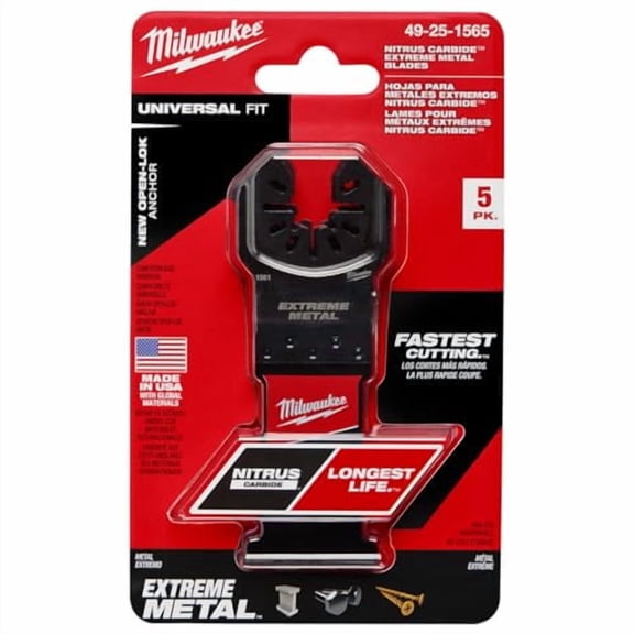 Milwaukee 49-25-1565 (5-Pack) NITRUS Carbide Extreme Oscillating Blades