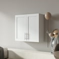 thumbnail image 2 of New Wall Mounted Cabinet, 2 Doors, Adjustable Shelf, White, 11.81 "D x 31.50"W x 29.92 "H Modern Style, Bathroom & Kitchen, 2 of 8