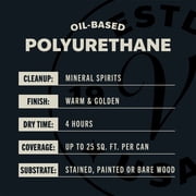 Clear, Varathane Ultimate Oil-Based Interior Polyurethane, Gloss-9041H, Quart