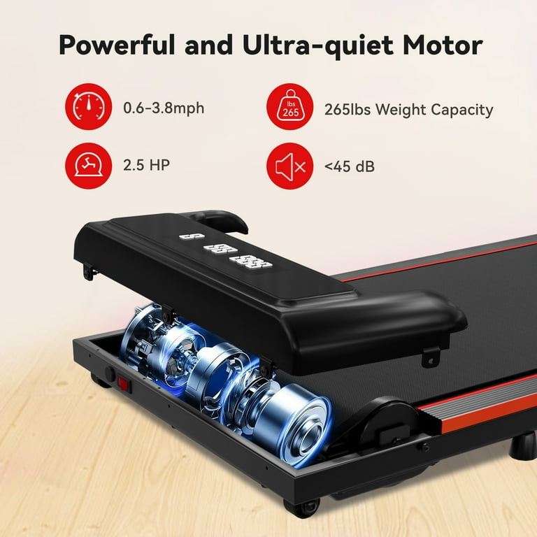 GTRACING Under Desk Treadmill, 2.5HP, Smart App Control, LED GTRACING Under Desk Treadmill, 2.5HP, Smart App Control, LED