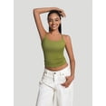 thumbnail image 5 of Débardeurs pour Femmes à Bretelles Spaghetti Ajustables, Débardeur à Double Doublure, Coupe Ajustée, Débardeur Cami pour Sorties, Hauts y2k, 5 of 5