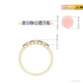 thumbnail image 6 of ANGARA Natural Half Eternity 7 Stone Tanzanite and Diamond Wedding Ring in 14K Yellow Gold for Women (Size-2.5mm) | December Birthstone, Anniversary, Jewelry Gift for Women | Natural Tanzanite Ring, 6 of 11