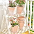 thumbnail image 7 of Sungmor Set of 3 Terra Cotta Pots with Saucer & Drainage Hole, Large & Deep Clay Pots, Unique Embossed & Pretty Color Pottery Planters, Decorative Flower Pots for Plants Orchid Cactus Succulent, 7 of 7