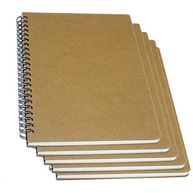 Cuaderno espiral YUREE / Diario, tapa dura rayas, 140 pág. (70 hojas) rayas anchas, A5, 8.4 x 5.9, paq. 5