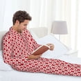 thumbnail image 5 of Bingfone Men's Pajama Set 2 Piece Loungewear PJs, Long Sleeve with Pajama Pants-Snowflakes, 5 of 7