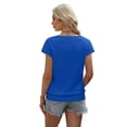thumbnail image 6 of Ronuti Blouses for Women V Neck Summer Tops Short Sleeve Womens Blouses Spring Business Casual Shirts Sweaters, 6 of 10