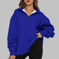 thumbnail image 2 of Dyegold Womens Oversized Half Zip Pullover Long Sleeve Sweatshirt Quarter Zip Trendy Hoodie Ouffits Teen Girls Fall Clothes, 2 of 6