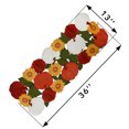thumbnail image 5 of OVZME Embroidered Autumn Pumpkin Fall Thanksgiving Decor,36 Inch Cutwork Embroidery Table Runner with Pumpkins&Sunflowers, Thanksgiving Party/Kitchen Holiday Dinner Harvest Decorations,13"x36", 5 of 7