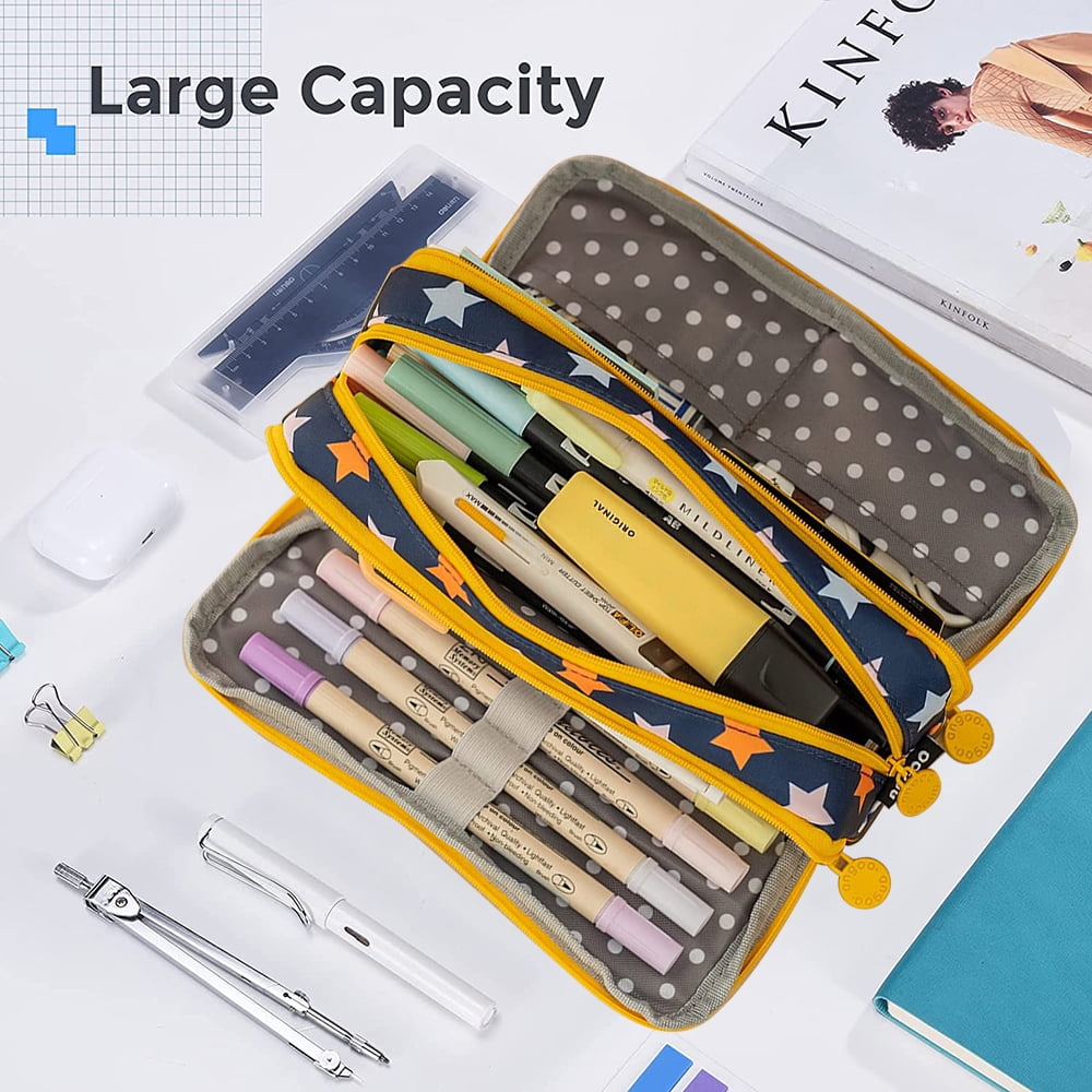 Pencil Case, GIUGT Double Opening Design Big Capacity 3