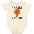 thumbnail image 3 of Inktastic Basketball Threes or Nothing Boys or Girls Baby Bodysuit, 3 of 5