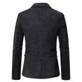 thumbnail image 4 of YLSDY Men's Corduroy Blazer Slim Fit Business Suit Jacket One Button Sport Coats with Flap Pockets Black M, 4 of 4