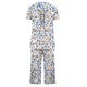 thumbnail image 4 of Sexy Pijama Conjunto para las Mujeres, Cuello Redondo Blusa de Manga Corta Y Pantalones, Traje de Moda Casual, 4 of 9