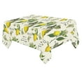 thumbnail image 2 of MYPOP Retro Butterfly Lemon Branch Cotton Linen Tablecloth 60x84 Inches, Green Leaf Desk Table Cloth Cover for Holiday Party Decoration, 2 of 6