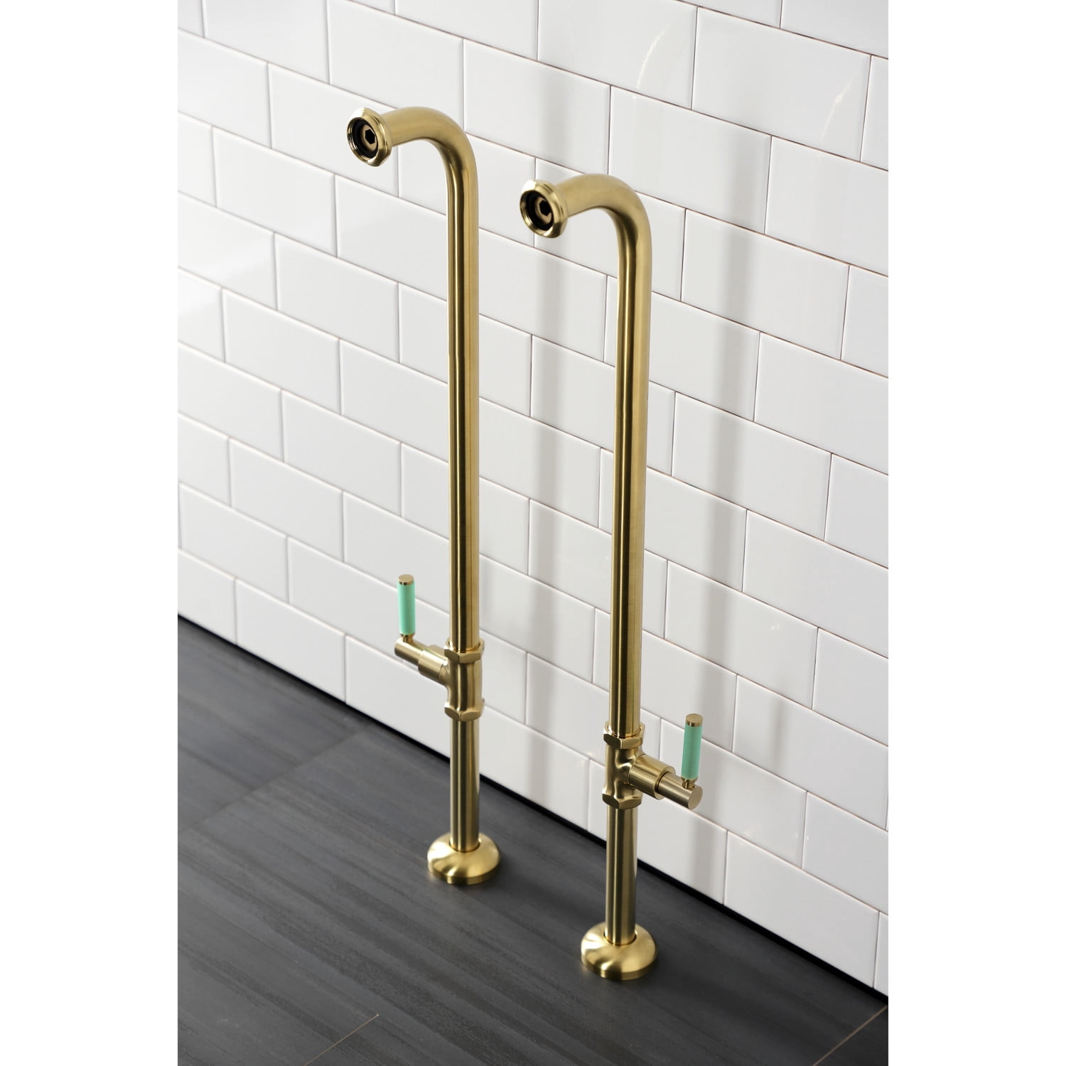 Kingston Brass AE810S7DKL Concord Freestanding Tub Supply Line, Brushed Brass
