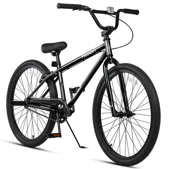 cubsala 24 Inch BMX Race Bike Trident Bicycles Beginner-Level to Advanced Riders with 2 Pegs Trick Cycling and Professional Riding, Black