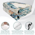 thumbnail image 4 of Twin XL Quilt Set 68''x98'', Coastal Crab Lightweight Summer Bedspread Coverlet Set with 2 Pillow Shams, Vintage Summer Beach Coral Ocean Breathable All Season Quilt Bedding for Dorm/Guest Room, 4 of 9