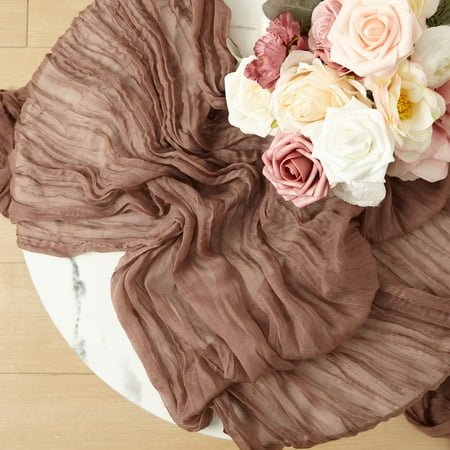 

2 PCS 13Ft Table Runner for Wedding Cotton Cheesecloth Table Runner Linen Table Runner Rustic Table