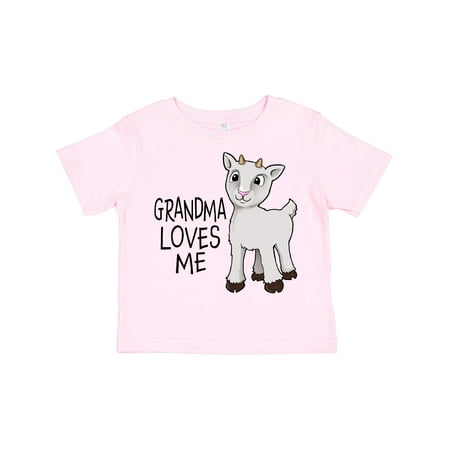 

Inktastic Grandma Loves Me- Cute Goat Gift Toddler Boy or Toddler Girl T-Shirt