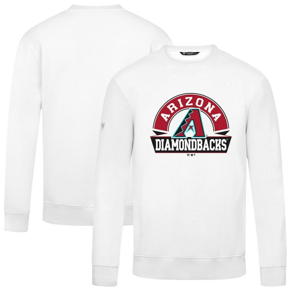 Men's Levelwear White Arizona Diamondbacks Zane Banner Arch Sweatshirt