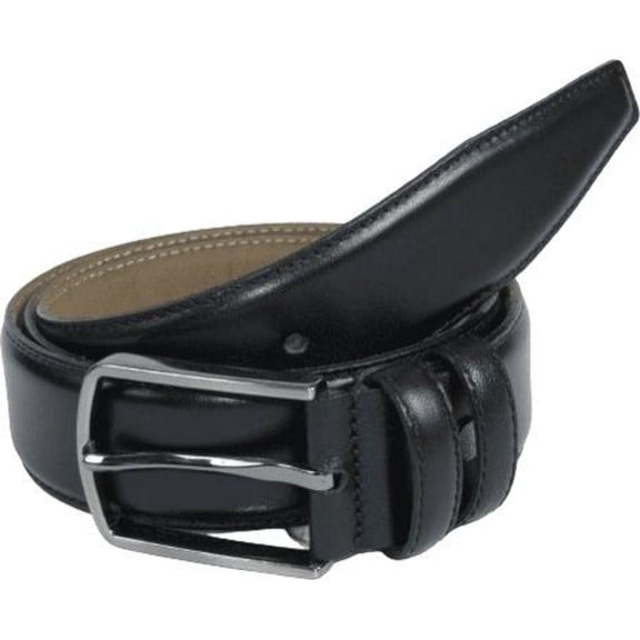 Men Black Genuine Leather Belt PIERO ROSSI Turkey Soft Full Grain #Black-B