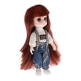thumbnail image 4 of Muñeca BJD de 16 cm, 13 muñecas articuladas con cara, peluca, ropa, maquillaje, juguetes, conjunto completo Estilo6, 4 of 9