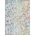 thumbnail image 1 of Ahgly Company Machine Washable Indoor Rectangle Transitional Pearl White Beige Area Rugs, 5' x 7', 1 of 7