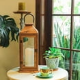 thumbnail image 3 of 2PCS 22.5 Inch  Outdoor Candle Lanterns Vintage Hanging Tower Large Lantern Metal Candle Holder ，With Led Candle For Garden Living Room Indoor Outdoor Parties Weddings Balcony, 3 of 7