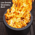 thumbnail image 7 of Alden Design 16″ Portable Smokeless Fire Pit with Rain Cover & Lid & Log Grate, Black, 7 of 7
