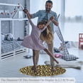 thumbnail image 3 of Large Round Floor Mat Round Rugs Leopard Vector Carpet Non-Slip Soft Yoga Kid's Play Pet Floor Mat for Bedroom Study Room Living Room Kitchen, 3.3-Feet, 3 of 7