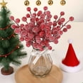 thumbnail image 7 of JWshufel Christmas Decorations Simulation Red Berry Branches Long Lasting Realistic Frosted Design for Home and Commercial Use 8.1x0.6in Red, 7 of 7