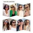 thumbnail image 2 of Gafas de sol SOJOS Square Cat Eye SJ2235 polarizadas para mujer, 2 of 5