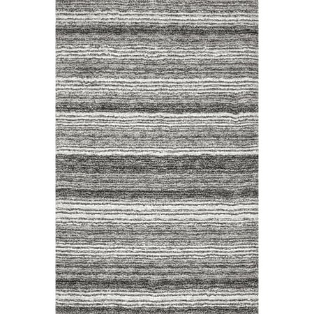 nuLOOM Classie Hand Tufted Shag Area Rug, 4' x 6', Gray Multi