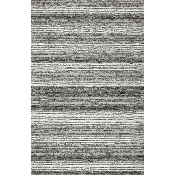 nuLOOM Classie Hand Tufted Shag Area Rug, 6' x 9', Gray Multi