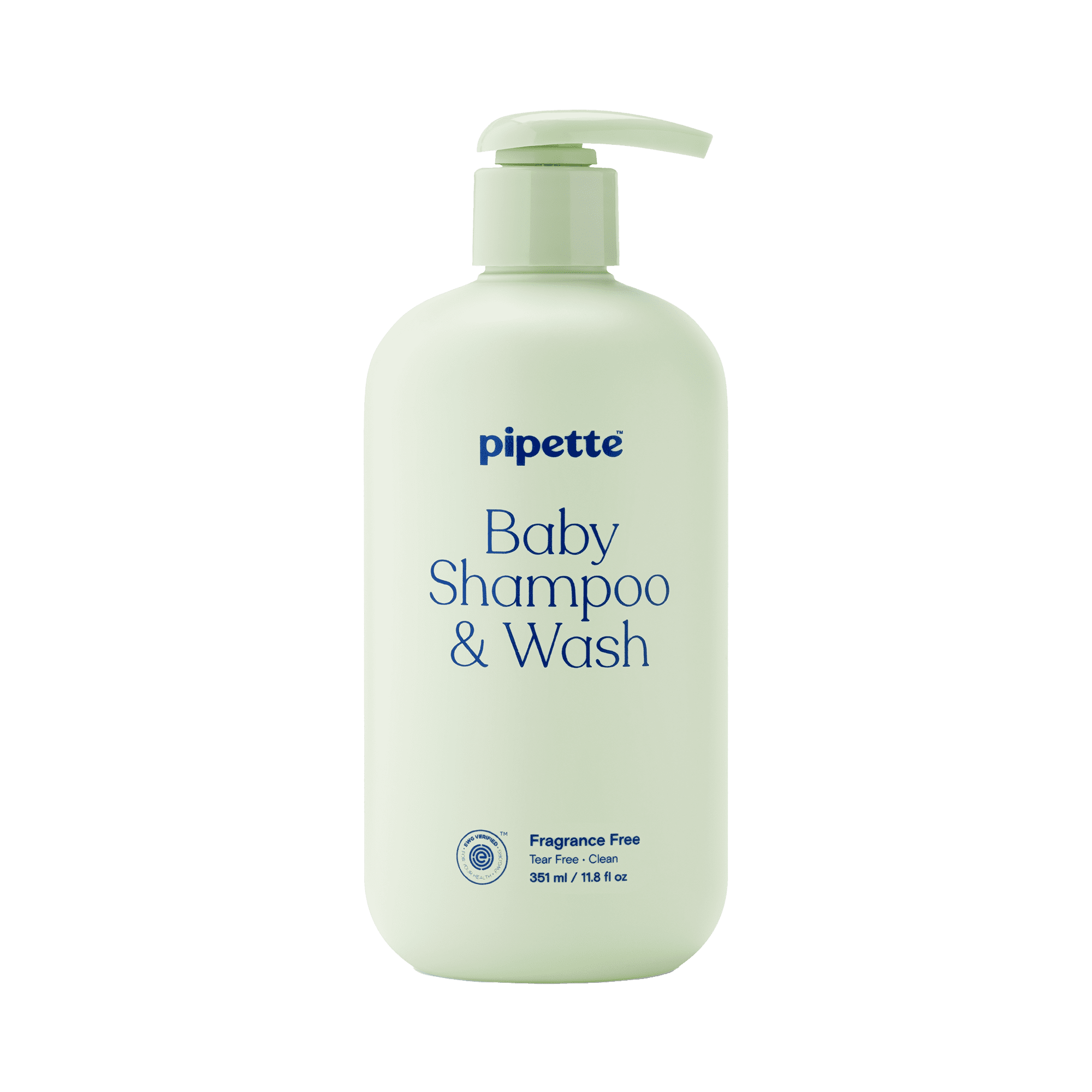 Pipette Tear-Free Baby Shampoo and Wash, Fragrance-Free, 11.8 fl oz