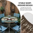 thumbnail image 4 of Brown Texas Star Teal Round Fitted Tablecloth with Elastic Edge, Waterproof Table Cloth Table Cover for 55"-60" Tables, Vintage Country Star Turquoise Wooden Tablecloths for Dining Picnic Outdoor, 4 of 9