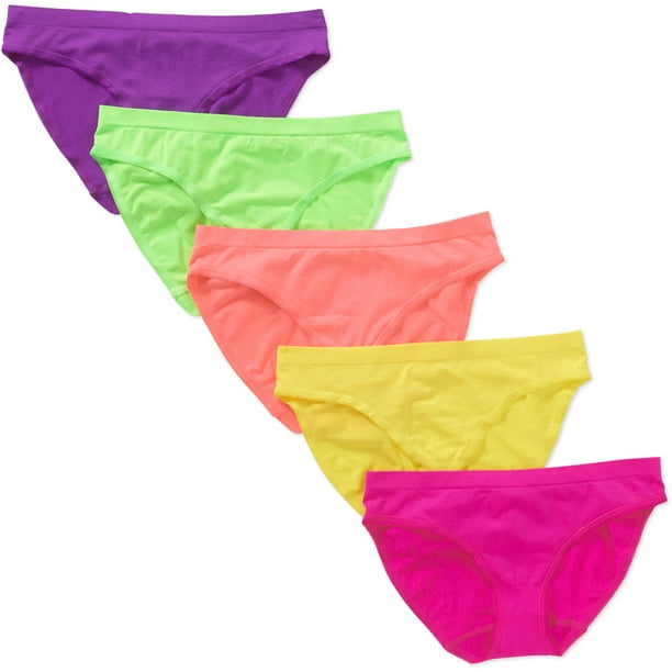 No Boundaries Juniors Seamless Bikinis, 5Pk