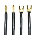 thumbnail image 6 of CESS-027-6i Speaker Cable Jumpers Wire Spade Fork to Banana Plug (6 in) - 4 Pack, 6 of 9