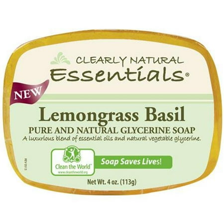 Clearly Natural Glycerin Bar Soap - Lemongrass Basil - 4 oz - 1279603