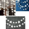 thumbnail image 5 of 13.1Ft Star Paper Banner,Shining Star Hanging Decoration for Garland,4Pack Reusable Silver Party Decoration for Birthday,Party,Home,School, 5 of 6