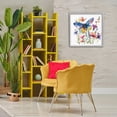 thumbnail image 4 of Stupell Industries Modern Blue Toned Butterfly Garden Gray Framed Giclee Art, 24 x 24, by LSR Design Studio, 4 of 8