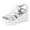 White, variant on Womens Platform Wedge Sandals with Buckle Ankle Strap Strappy Open Toe Summer Dress Shoes