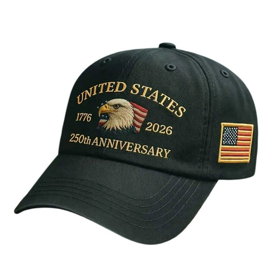 250th Anniversary Commemorative Embroidered Patriotic Baseball Cap, Unisex Adjustable Hat with Multiple Styles, Durable Comfortable Fit, Celebrates United States Heritage, Ideal for Everyday Wear