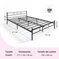 thumbnail image 3 of Cama Plegable de Metal Queen FurnitureR 211CM, 3 of 8