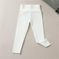 thumbnail image 5 of Caqnni Toddler Baby Girls Leggings Ribbed Cotton Knit Lace Trim Footless Ruffle Tight Stocking Bottom Pants (White,7-8 Years), 5 of 5