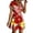 02-Multicolor, variant on TIHLMK Women's Bohemian V-Neck Printed Dresses Short Sleeve Crew Neck Chiffon Dresses Elegant Casual Summer Wear