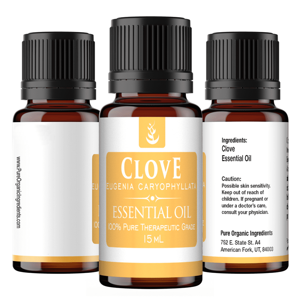 Clove Pure Essential Oil 15 mL by Pure Organic Ingredients, All Natural
