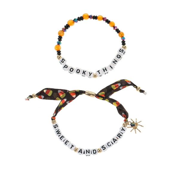 Way to Celebrate Halloween Stretch "Spooky Things" Bracelet Set, 2 Pieces