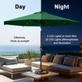 thumbnail image 2 of 9 ft Solar Umbrella 32 LED Lighted Patio Umbrella Table Market Umbrella with Tilt and Crank Outdoor Umbrella for Garden, Deck, Backyard, Pool and Beach (Navy Blue), 2 of 7